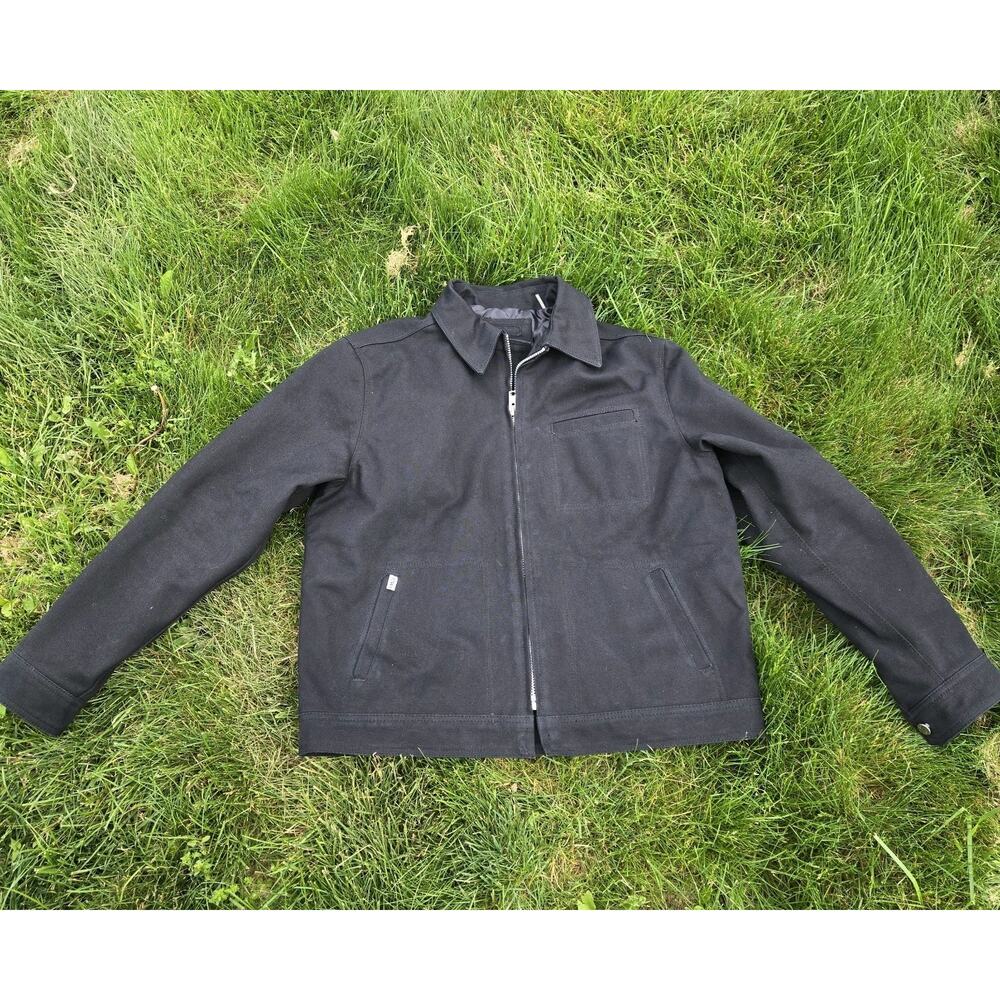 First MFG Co Heavy 20 Oz Raw Canvas Mens XL Jacket Black